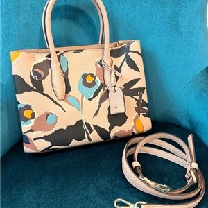 Kate Spade Eva Paper Rose Satchel/Crossbody Bag